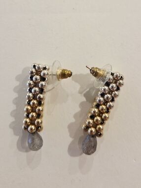 Knitted Two Tone Earrings